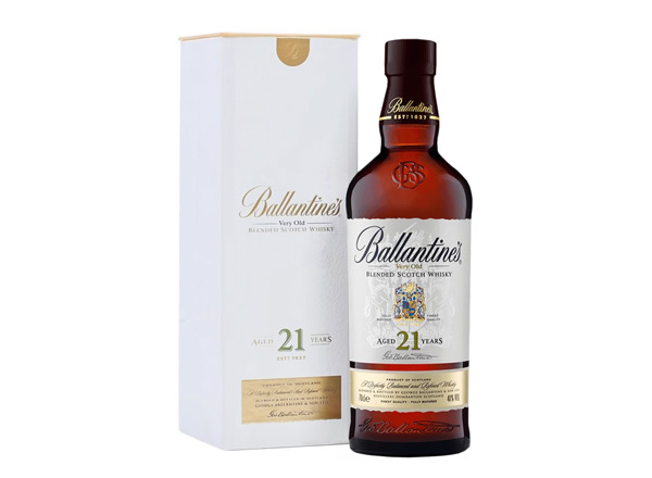 曲靖百龄坛威士忌回收百龄坛21年苏格兰威士忌40°Ballantine's进口洋酒700ml