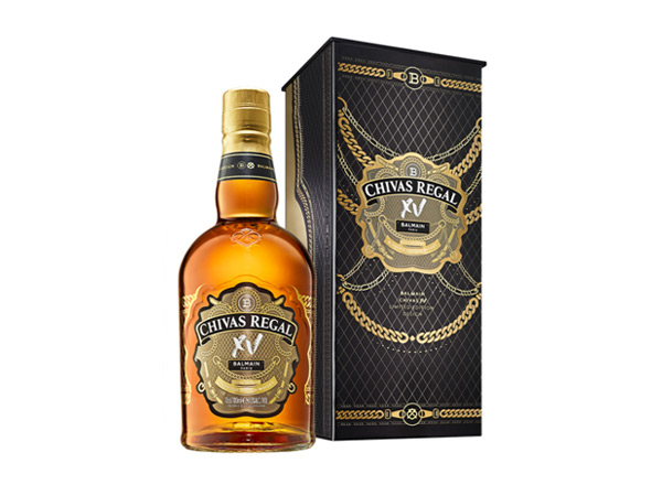 曲靖芝华士15年回收Chivas Regal XV Balmain巴尔曼联名限定版700ml苏格兰调配型威士忌洋酒