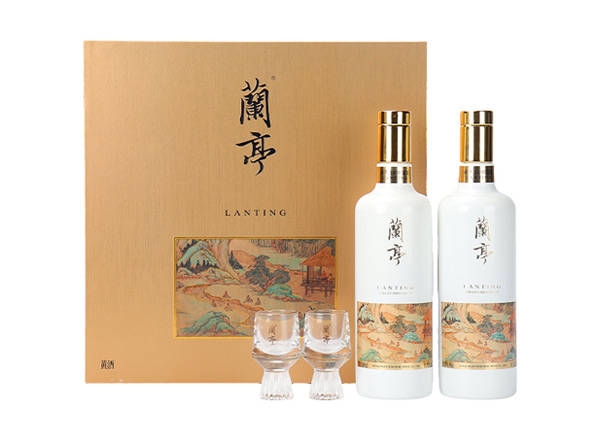 曲靖会稽山兰亭黄酒回收国潮兰亭500ml*2礼盒装